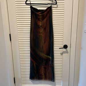 Strapless Abstract Print Zara Dress